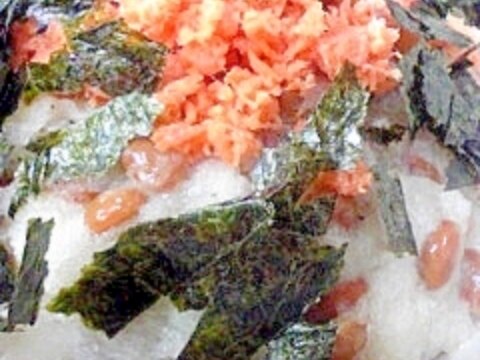 納豆の食べ方-鮭おろし♪